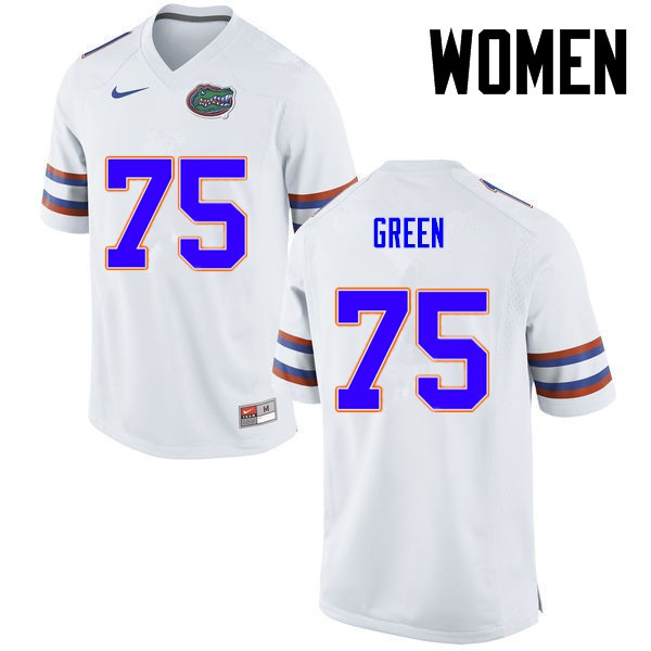 Florida Gators Women #75 Chaz Green College Football Jersey White